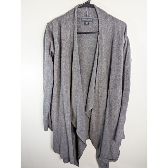 Barefoot Dreams CozyChic Lite Super Soft Open Front Cardigan Gray S/M - Picture 6 of 12